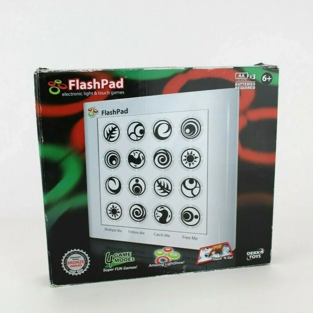 FlashPad Electronic Light Game & 4 Game Modes Touch N Go Dekko Toys Interactive